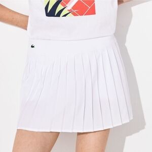 LACOSTE White Pleated Tennis Skirt Built In Shorts EU 34